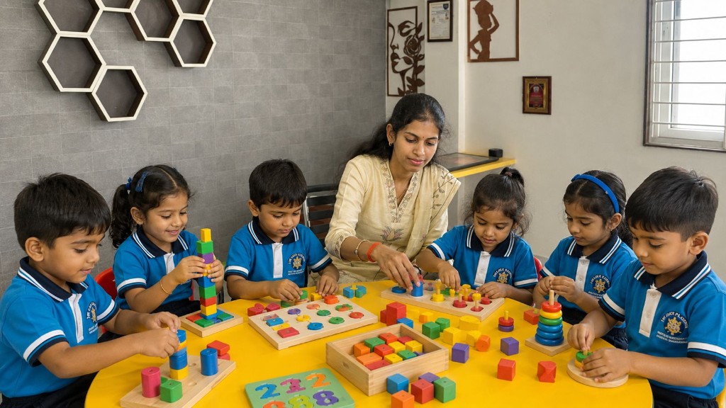 Montessori classroom learning activity